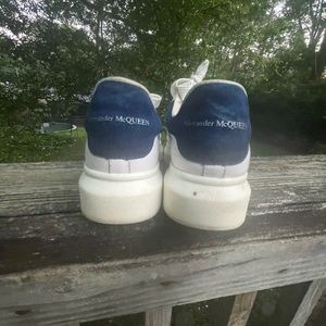 Alexander McQueen shoes blue and white suede size 7